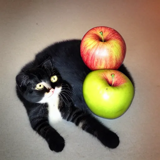 Image similar to cat covered apples