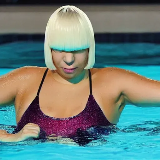 Image similar to Sia Furler swimming