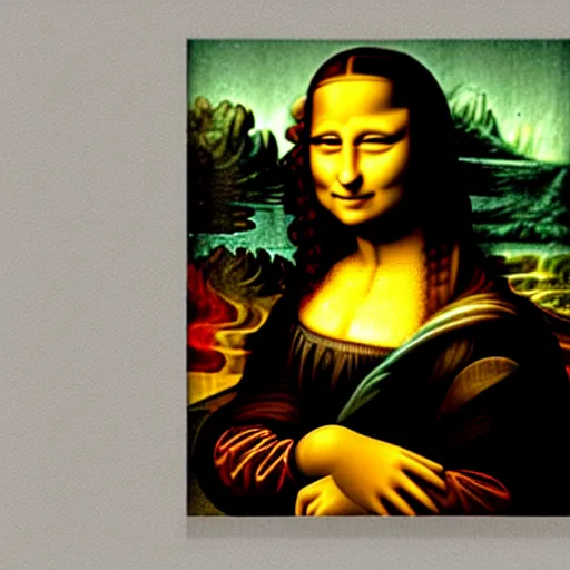 Image similar to jesus, mona lisa art