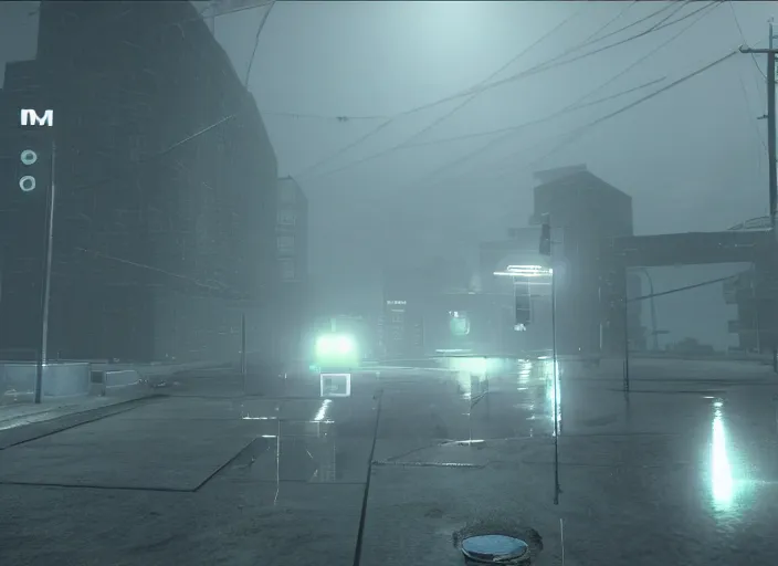 Prompt: hideo kojima's silent hills in the style of mirror's edge, screenshot