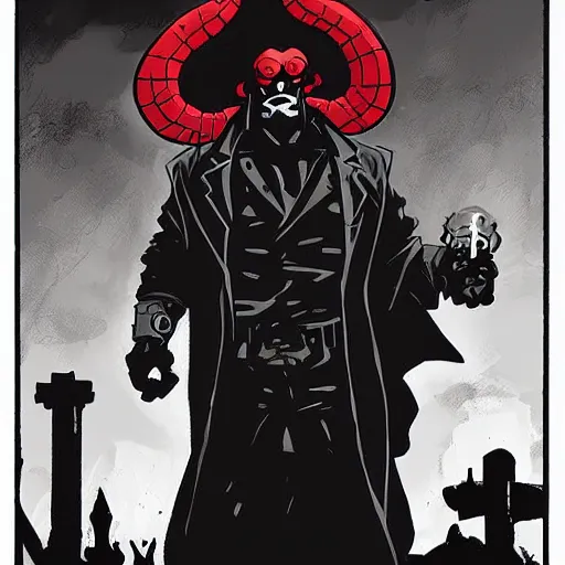 hellboy with horn wallpaper