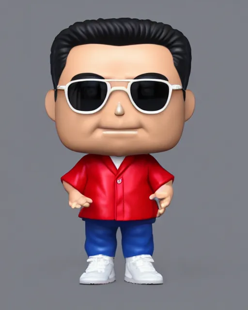 Image similar to full body 3d render of kim yong-un as a funko pop, studio lighting, white background, blender, trending on artstation, 8k, highly detailed