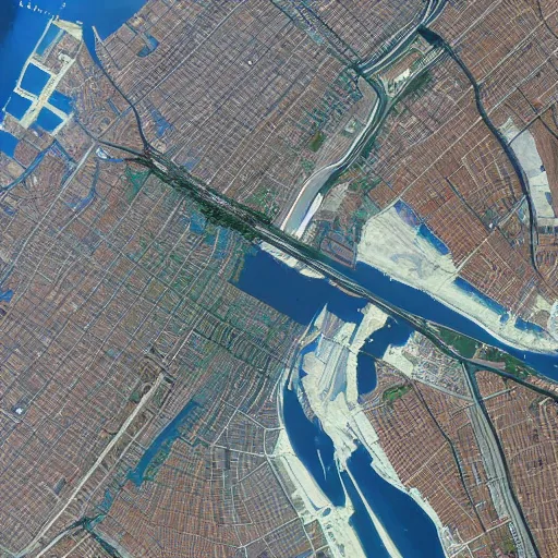 Image similar to New York City, google earth satellite image