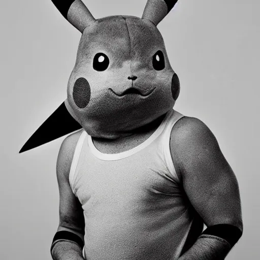 Prompt: pikachu from pokemon as a real human, portrait photography by annie leibovitz