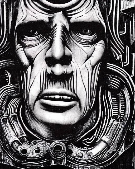 Prompt: Pink Floyd by HR Giger