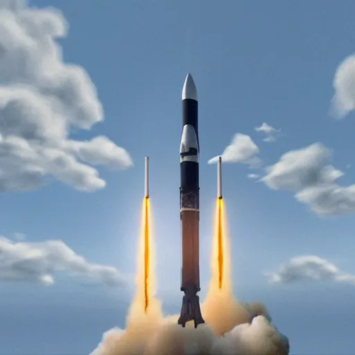 Prompt: photorealistic rendering of spacecraft launch from cape canaveral, detailed, realistic, focus