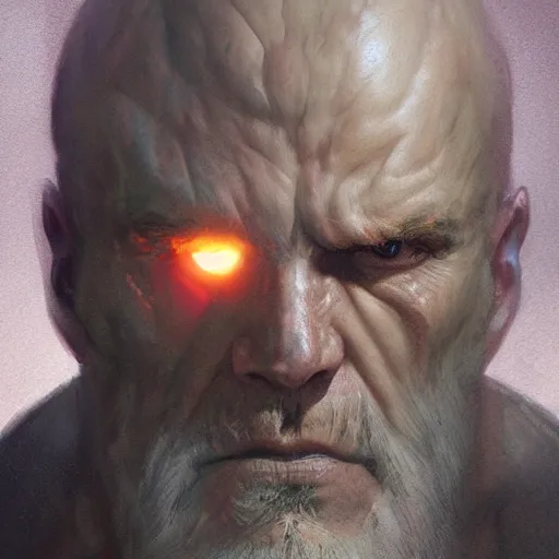 Image similar to portait of half zeus face half devil, glowing eyes, marvel comics, dark, intricate, highly detailed, smooth, artstation, digital illustration by ruan jia and mandy jurgens and artgerm and wayne barlowe and greg rutkowski and zdislav beksinski