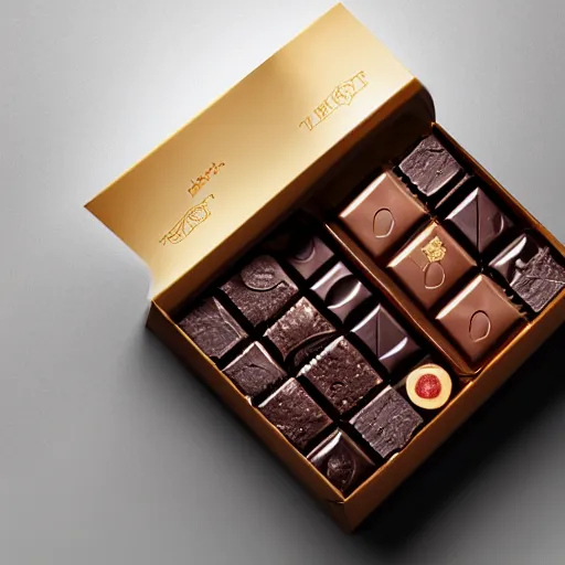 Prompt: packaging design for luxury chocolate brand