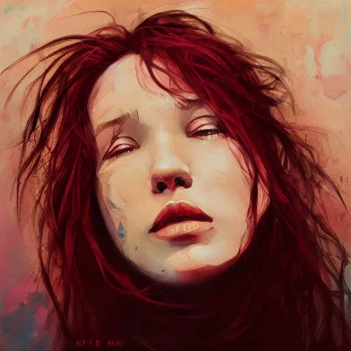 Image similar to let her sleep, artstation, album cover, digital oil on canvas