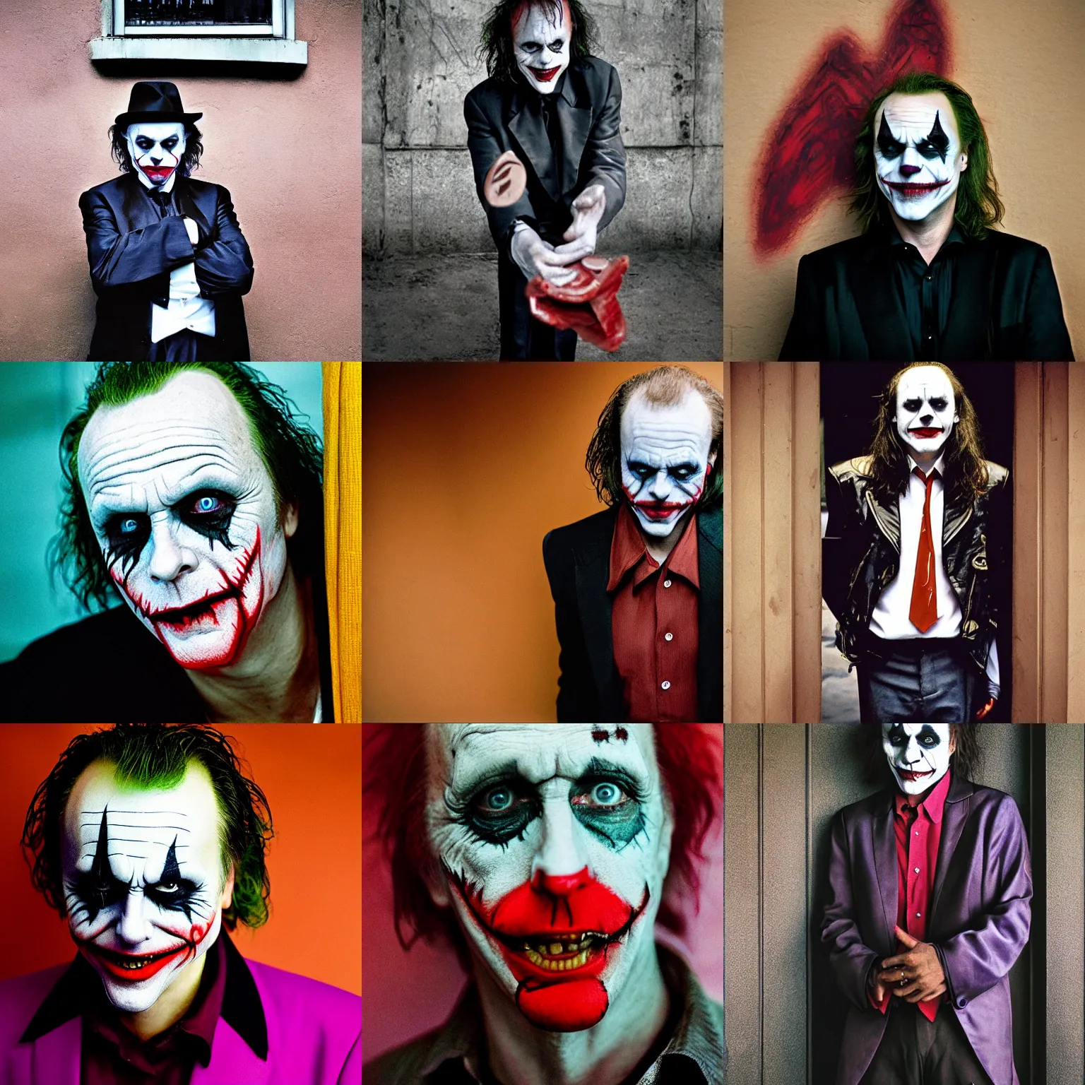 Prompt: portrait of lars ulrich, as the joker, by steve mccurry
