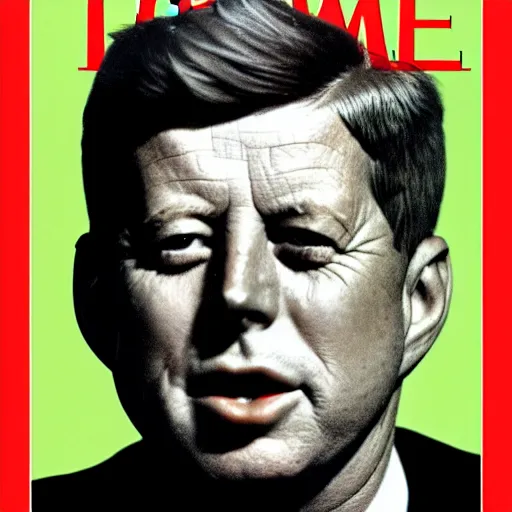 Image similar to Time Magazine cover of John F. Kennedy smoking a cigar