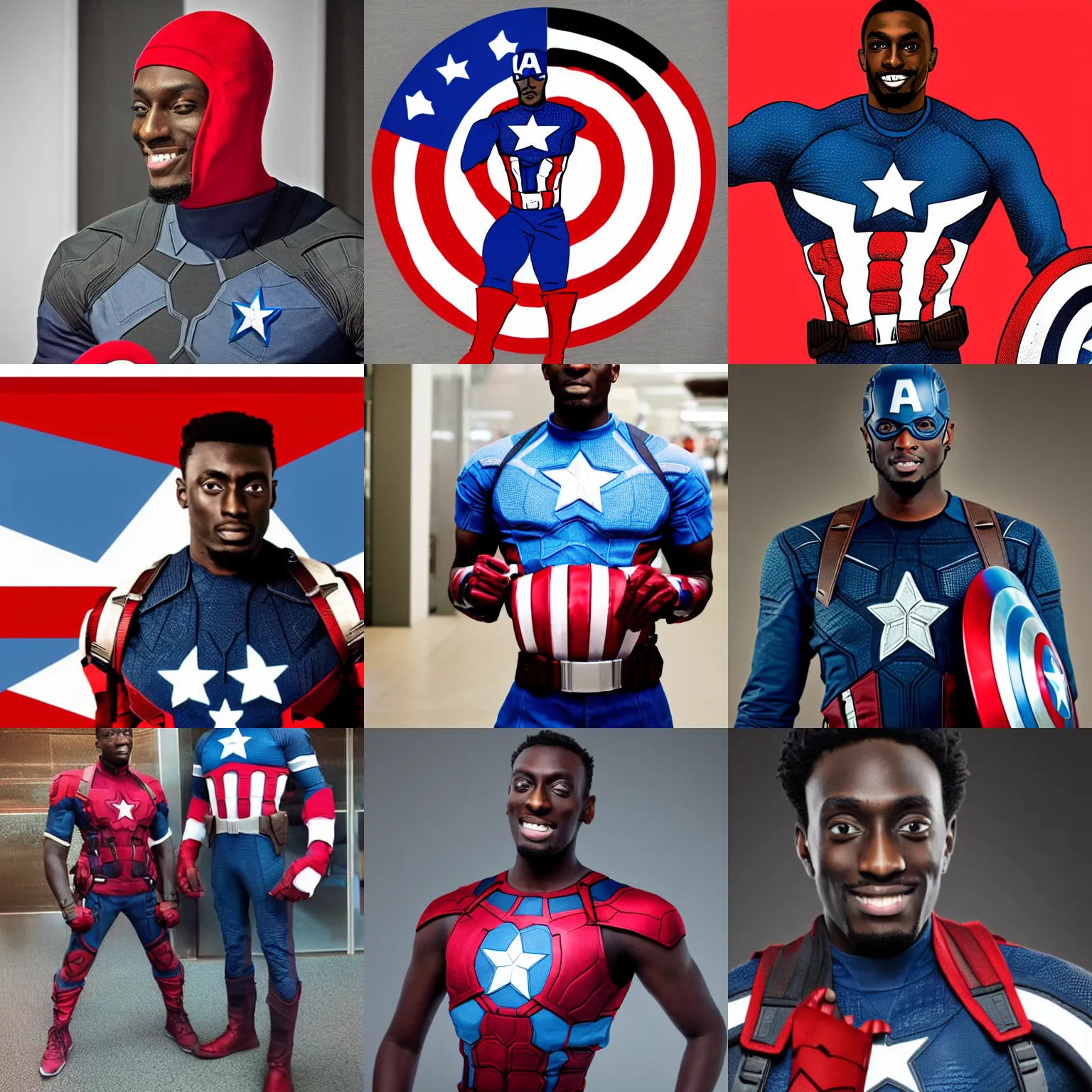 Prompt: MKBHD as captain america