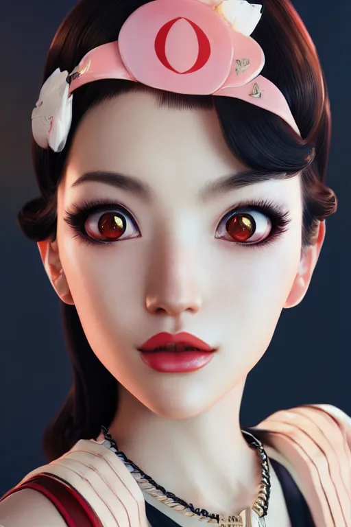 Image similar to a pin up and beautiful fashion charming dreamlke japan girl with lv jewelry, character art, art by artgerm lau and wlop and and ilya kuvshinov and john singer sargent, hyperdetailed, 8 k realistic, symmetrical, frostbite 3 engine, cryengine, dof, trending on artstation, digital art