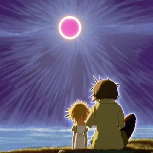 Image similar to solar eclipse from Spirited Away (2001)