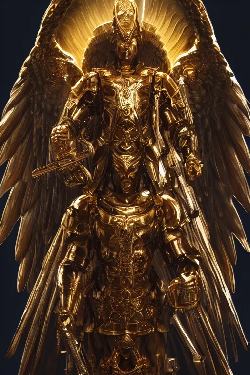 Image similar to archangel micheal by tsuyoshi nagano, illustration, cinematic lighting, hyperdetailed, 8 k, symmetrical, trending on artstation