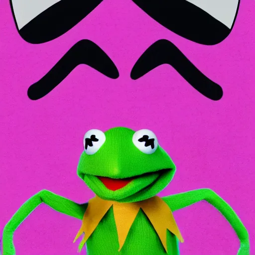 Prompt: Kermit the frog as a superhero, film poster, 4k
