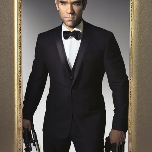 Prompt: Portrait of Antony Starr as James Bond, Award winning photo