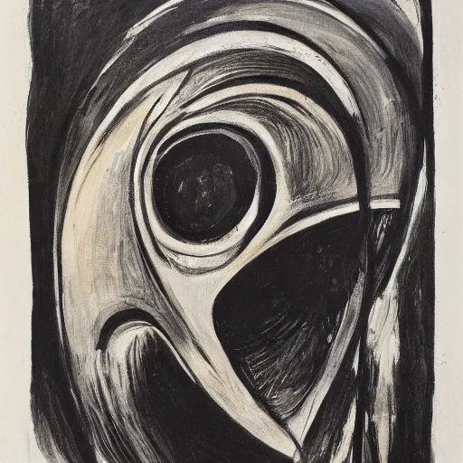 Image similar to a portrait of an alien by graham sutherland