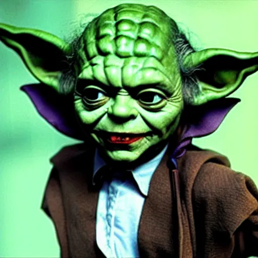 Image similar to Yoda as The Joker