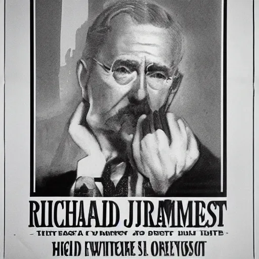 Image similar to richard d james poster on the wall of the white house