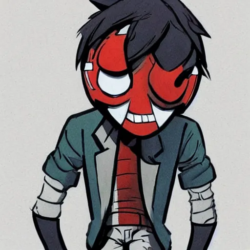 Image similar to concept art, stylized, super exaggerated proportions, concept design, male, science fiction suit, in the style of jamie hewlett