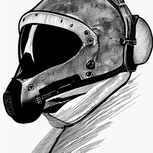 Image similar to a buzzard wearing an f - 1 6 fighter pilot helmet, vector art, hyper realistic, hyper detailed, 4 k