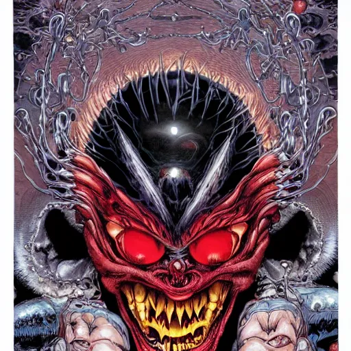 Prompt: portrait of crazy spawn the violator, symmetrical, by yoichi hatakenaka, masamune shirow, josan gonzales and dan mumford, ayami kojima, takato yamamoto, barclay shaw, karol bak, yukito kishiro