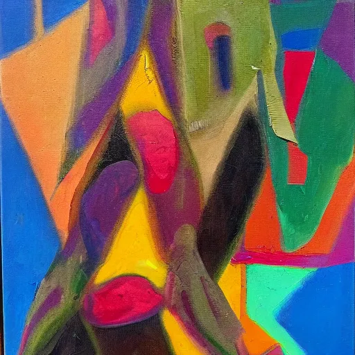 Image similar to eclectic regurgitation, oil on canvas