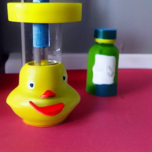 Image similar to smiling glue bottle with duck legs