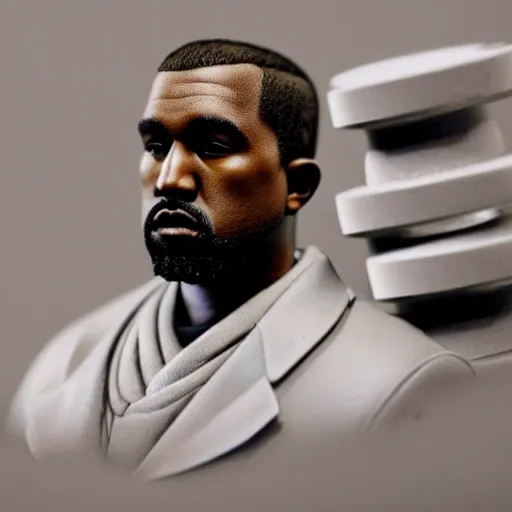 Image similar to photo of miniature Kanye West under an electron microscope