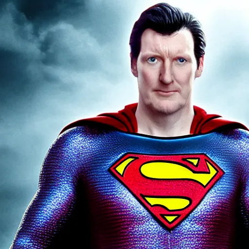 Prompt: if Neil Fingleton was Superman, cinematic, epic, cool, photo realistic, 4k, high detail