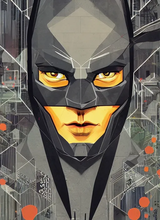 Prompt: symmetry!! portrait of batman by sachin teng, organic, cables, matte painting, geometric shapes, hard edges! graffiti, street art