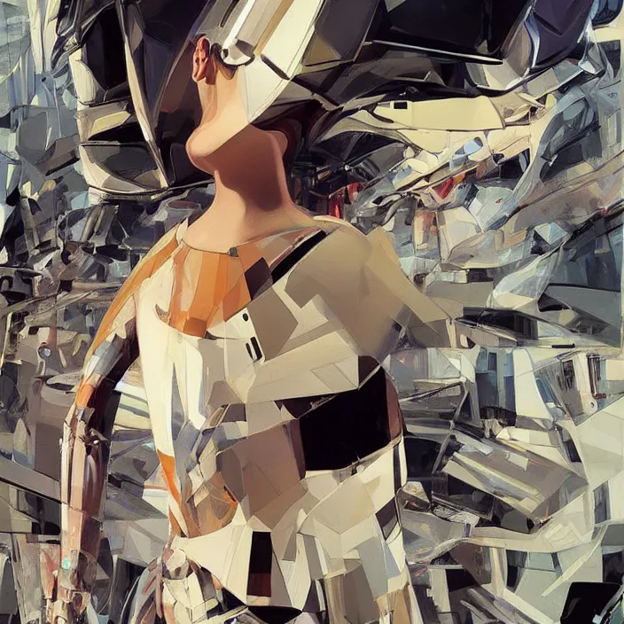 Prompt: gdansk girl, full body, high fashion, futurism, aerodynamic, flowing, intricate, slick, highly detailed, digital painting, vogue, concept art, smooth, sharp focus, hd, art by syd mead and john berkey and annie leibovitz