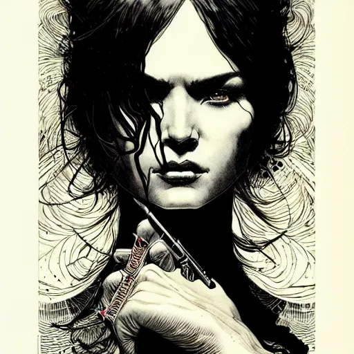 Image similar to portrait soft light, by frank mccarthy and joe fenton and bernie wrightson and conrad roset, inspired by james bond, etching, fine, sharp high detail,