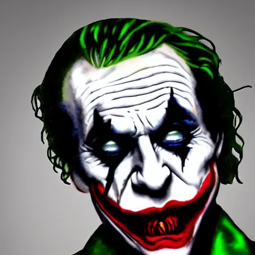 Image similar to The joker in a old Historian portrait 4K quality