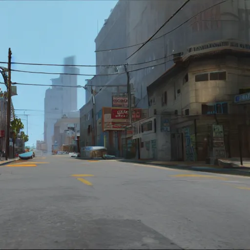 Image similar to skid row, gta, unreal engine