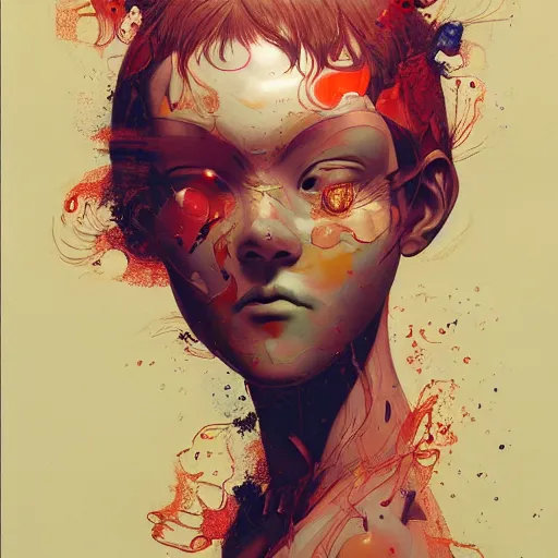 Image similar to prompt : figurative unique features portrait soft light painted by james jean and katsuhiro otomo and erik jones, inspired by akira anime, smooth face feature, intricate oil painting, high detail illustration, sharp high detail, manga and anime 1 9 9 9