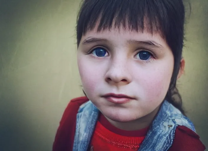 Prompt: professional fine details photo portrait of kid from kazan, tatarstan kid in the postsoviet suburbia, iphone detailed photo, instagram, beautiful eyes