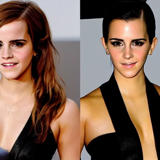 Image similar to Emma Watson with Kim Kardashian's features