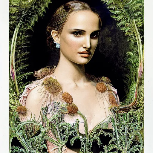 Image similar to portrait of natalie portman by ernst haeckel