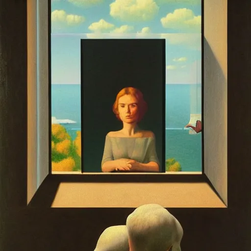 Image similar to the last thing you ever-want by Raphael, Hopper, and Rene Magritte. detailed, romantic, enchanting, trending on artstation.