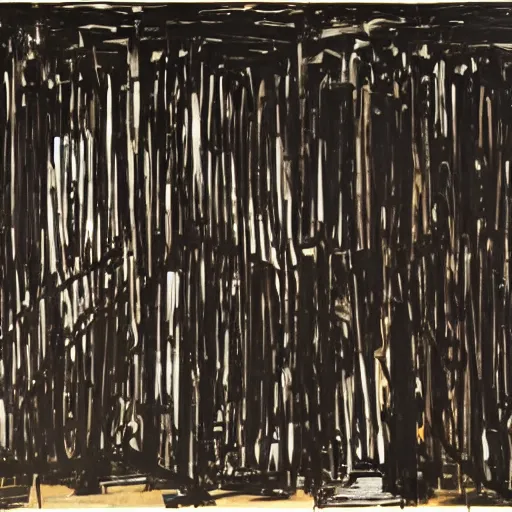 Prompt: a pierre soulages painting about religion