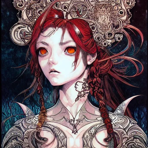 Image similar to prompt: Portrait painted in world of Warcraft style drawn by Vania Zouravliov and Takato Yamamoto, inspired by Fables, intricate acrylic gouache painting, high detail, sharp high detail, manga and anime 2000