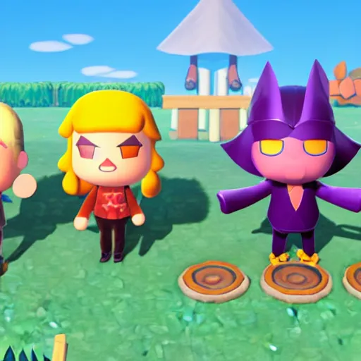 Prompt: magneto as a character in animal crossing