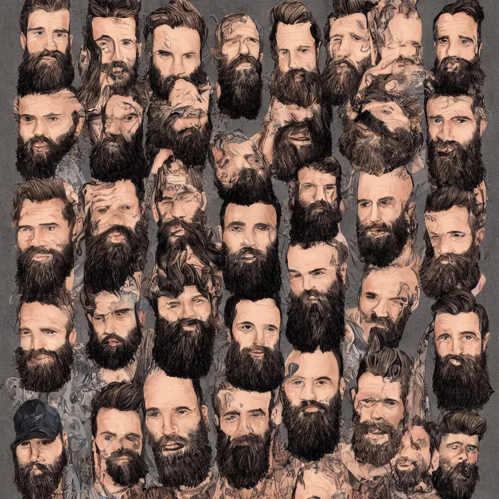 Prompt: bearded nation by jon demartin