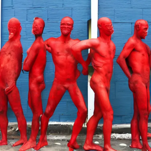 Image similar to blue and red men