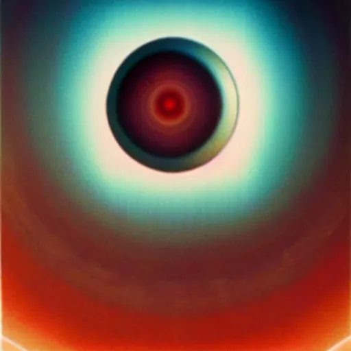 Image similar to HAL 9000 dreaming of Jupiter. Surreal, artistic.