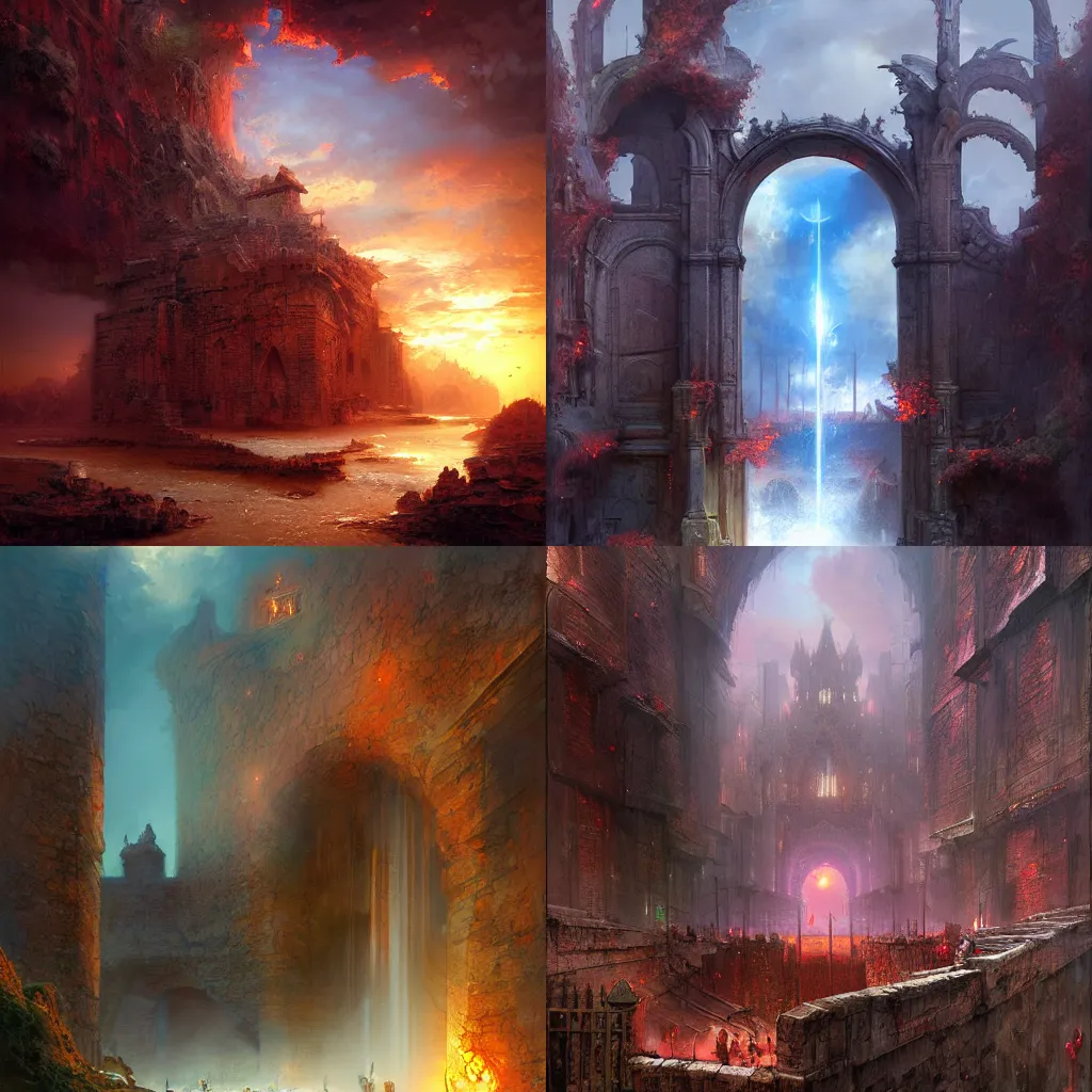 Image similar to The gates of Heaven by Marc Simonetti, 8k