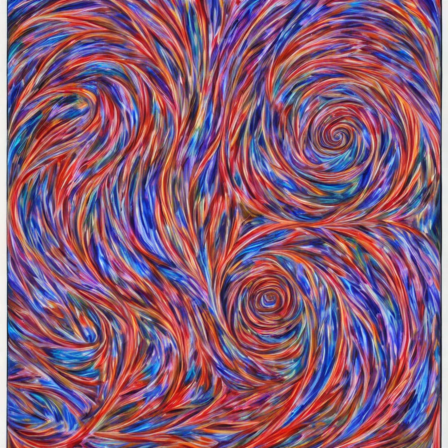 Prompt: recurrsion painted by alex grey