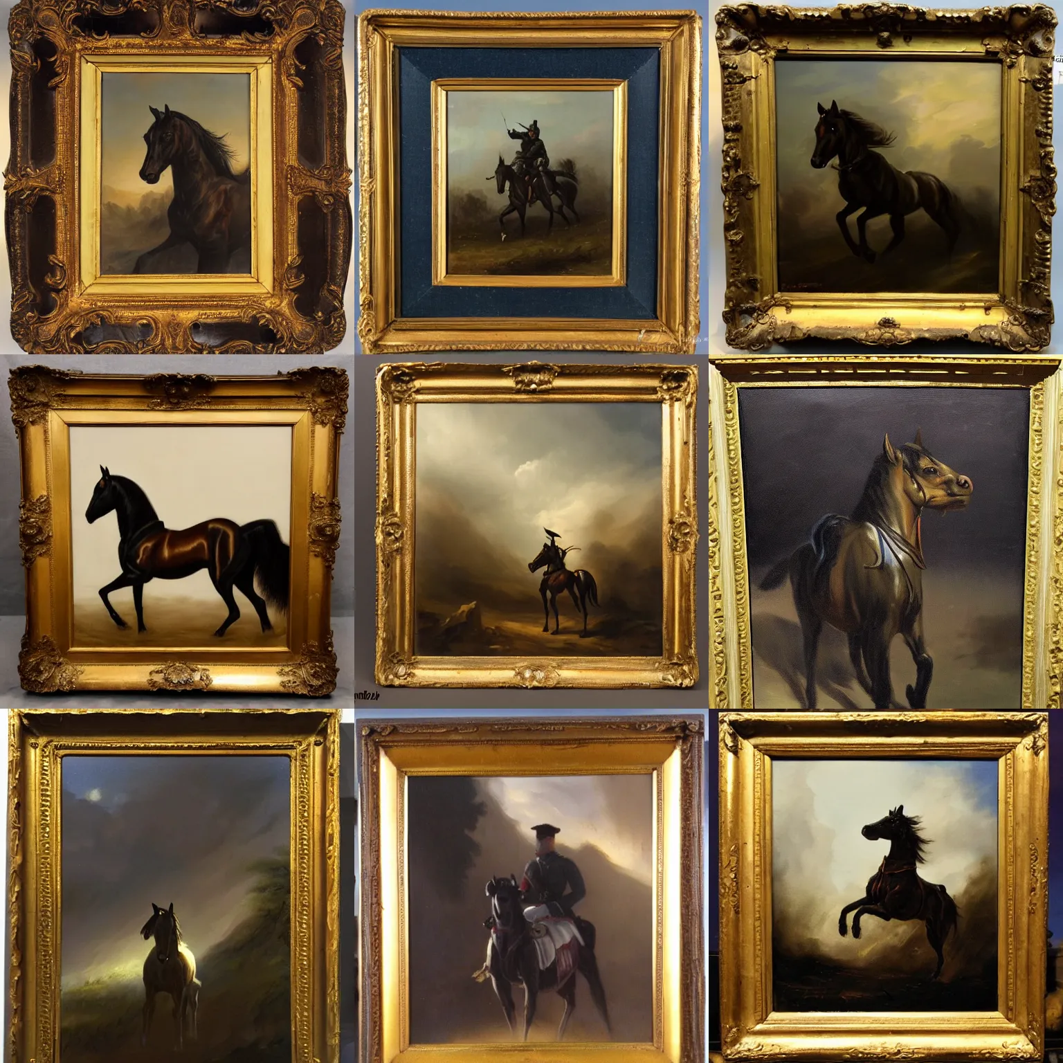 Prompt: tonalist painting of dog - faced bipedal pony creature that is a soldier, moody lighting, dramatic, detailed, chiaroscuro